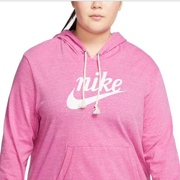 pink nike hoodie plus size